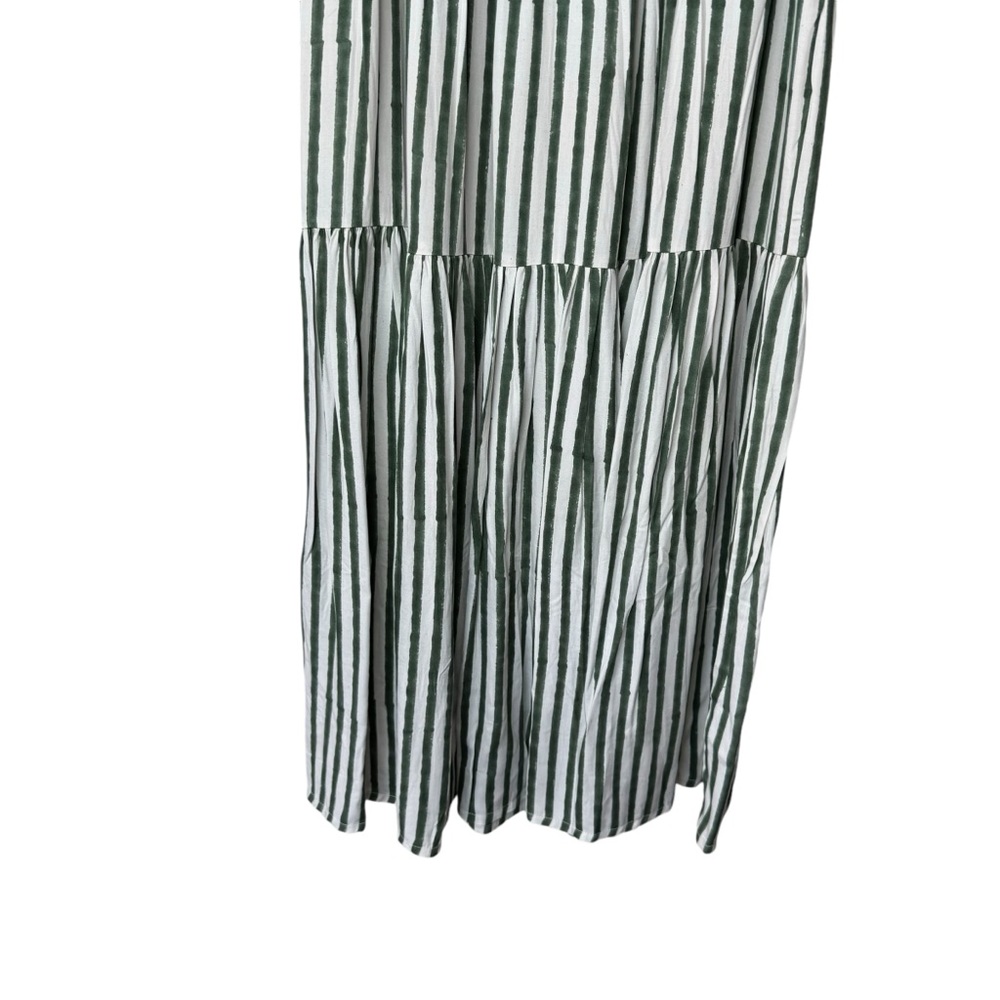 Emerson Fry NEW Juniper Green Stripe Linen Paper Bag Belted Trouser Pant M/L - Picture 6 of 12